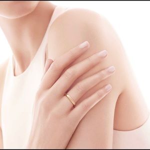 Tiffany 3mm 18k rose gold band ring